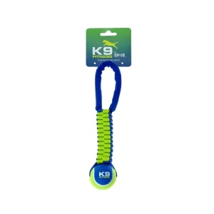 Zeus K9 Fitness Puxador de Nylon Torcido com Bola de Ténis – Brinquedo para cães