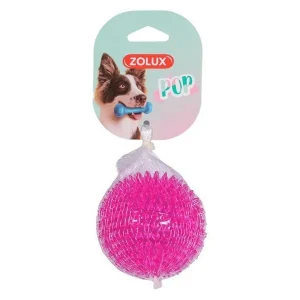 Zolux Puppy Pop Bola com Picos em TPR Rosa para Cães 8cm
