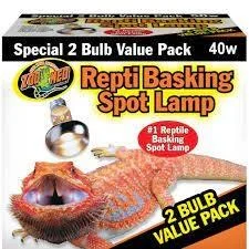 ZOOMED REPTI BASKING SPOT LAMP 40W VALUE PACK 2 UNITS