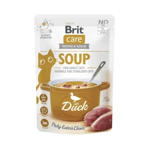 🌿 Comida húmida Brit Care Cat Soup Pato | Hidratação extra