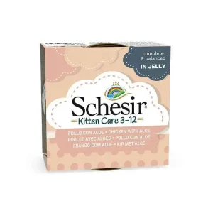 🐣 Schesir Kitten Frango & Aloé Vera – Gelatina Saudável 85g
